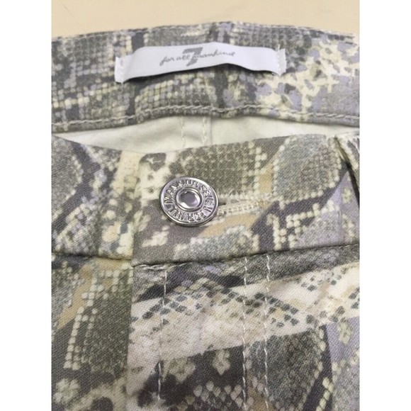 7 For All Mankind Women's Jean Gray Snakeskin Print Skinny Ankle Sz 25 NWT - Picture 9 of 11